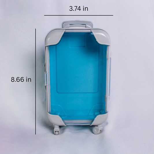 Light Blue Mini Suitcase Party Favor for Bachelorette - Filled