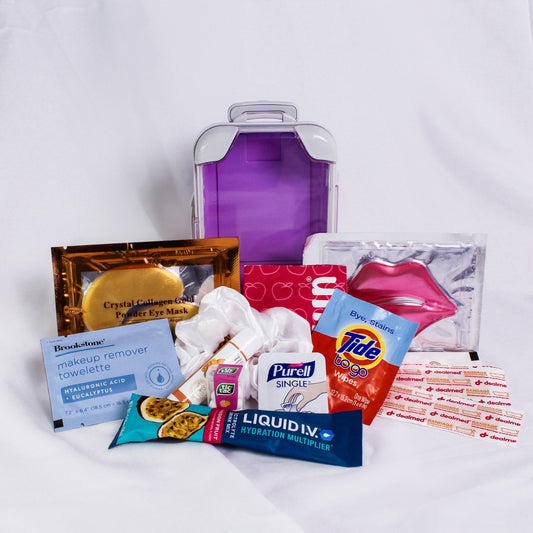 Girls Trip Design Purple Mini Suitcase Party Favor - Filled