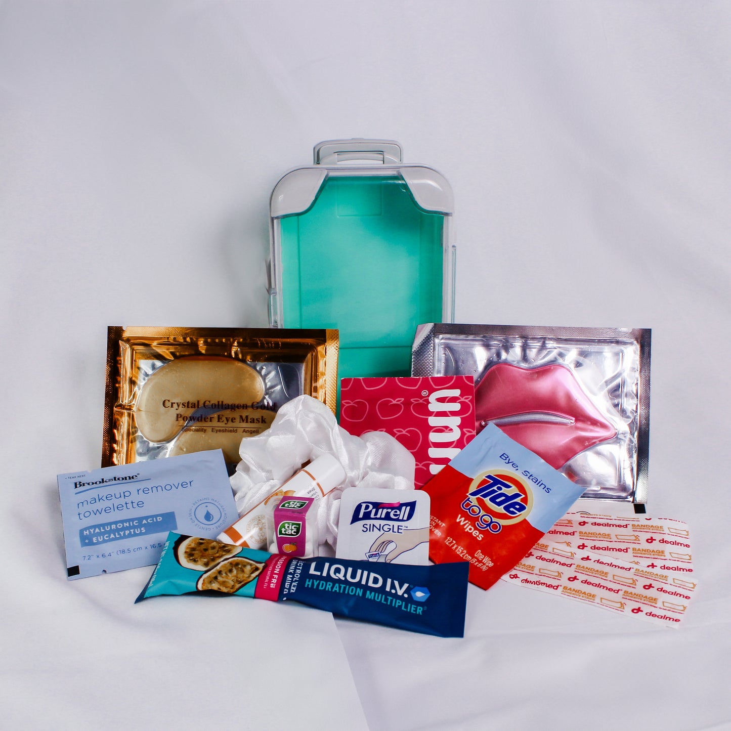 Girls Trip Design Turquoise Mini Suitcase Party Favor - Filled